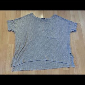 Ribbed American Eagle Cropped T-Shirt